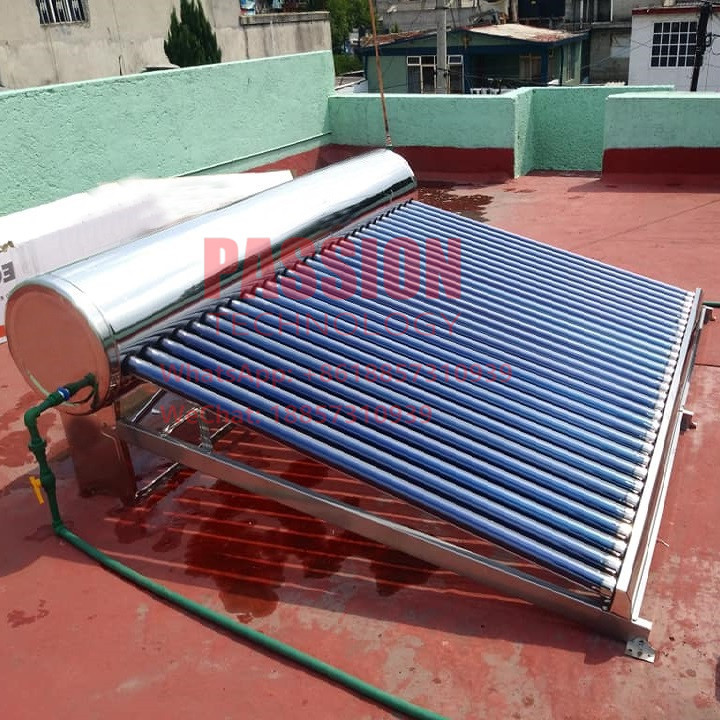 Non Pressure Solar Water Heater 200L Vacuum Tube Solar Heater 5L Tank