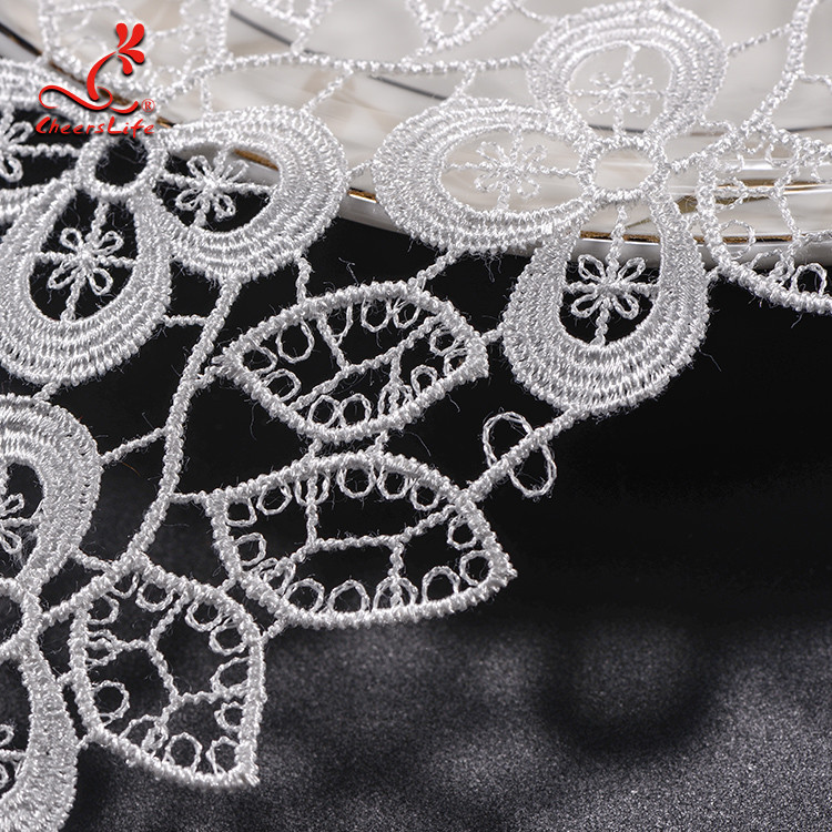 Wholesale Chemical Embroidery Polyester Lace Trim For Clothing Decoration