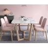Buy cheap 180cm Marble White Luxury Dining Table And Chairs 4 Seater 6 Pieces Minimalist from wholesalers