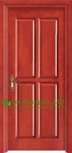 Wholesale Luxury Raised Panels Timber Veneer Single Door, Good Quality Hotel Wooden Door With Frame from china suppliers