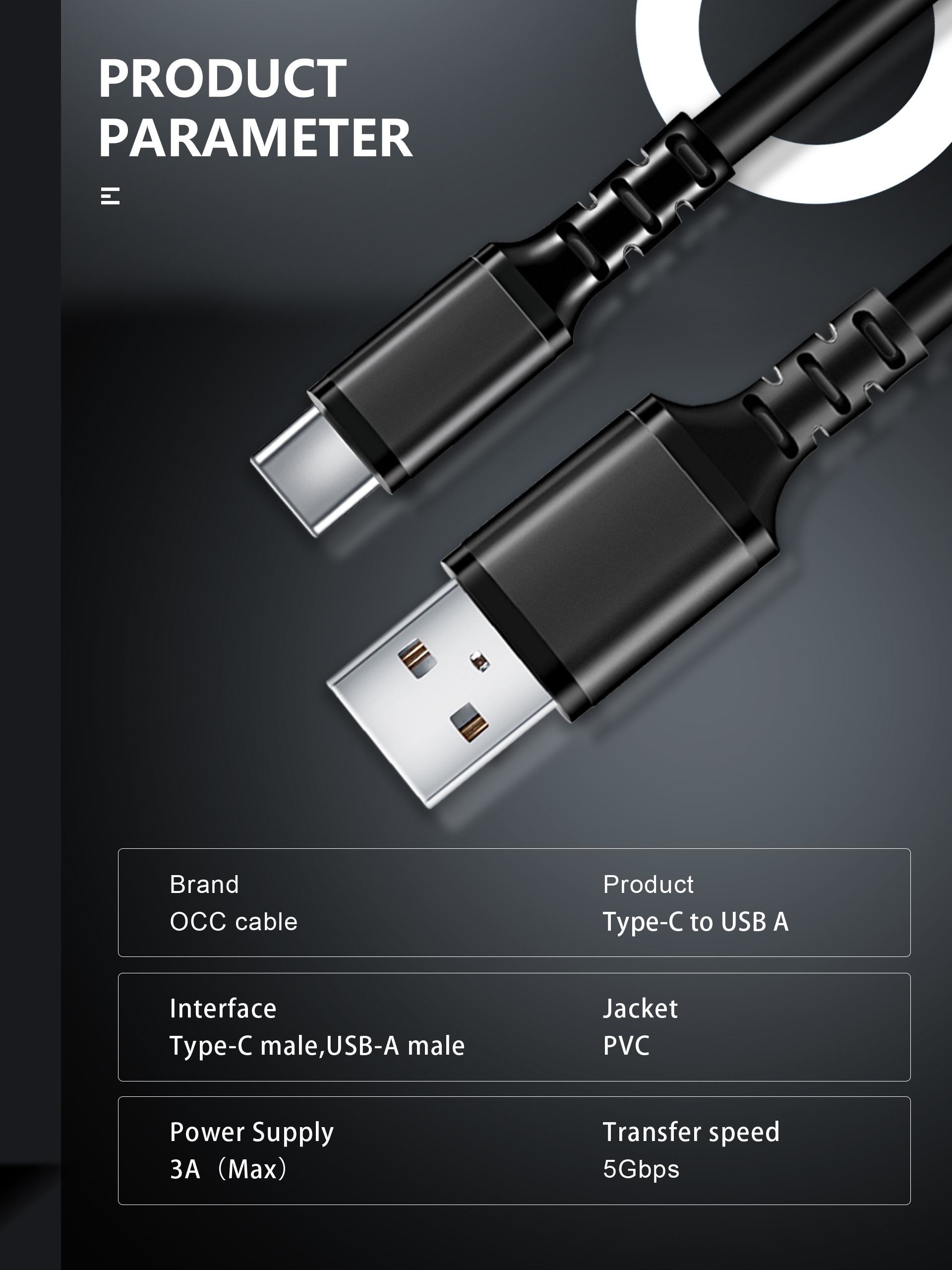 3A 3FT USB Type C Charging Cable For LG V30 Phone Charger TPE Shell