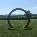 ISO9001 Garden Moon Gate 3.9ft Corten Steel Artist Decorative