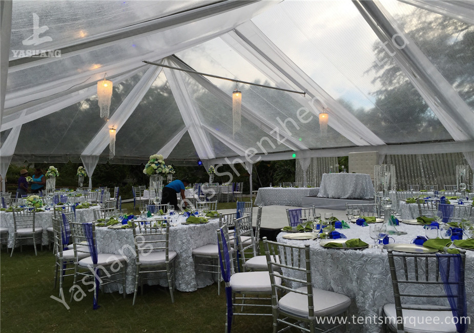 UV Resistant PVC Fabric Cover Luxury Wedding Marquee Buildings With Aluminum Profile