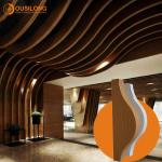 Waterproof metal Suspended Ceiling Tiles modern Design Curved Aluminum Baffle