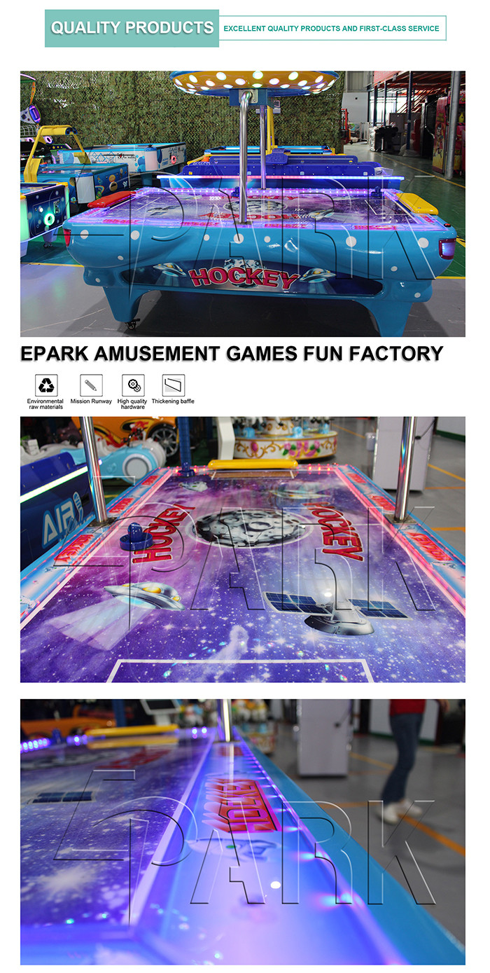 Commerical Kids Air Hockey Table Fun Exercise Game Machine With Led Light