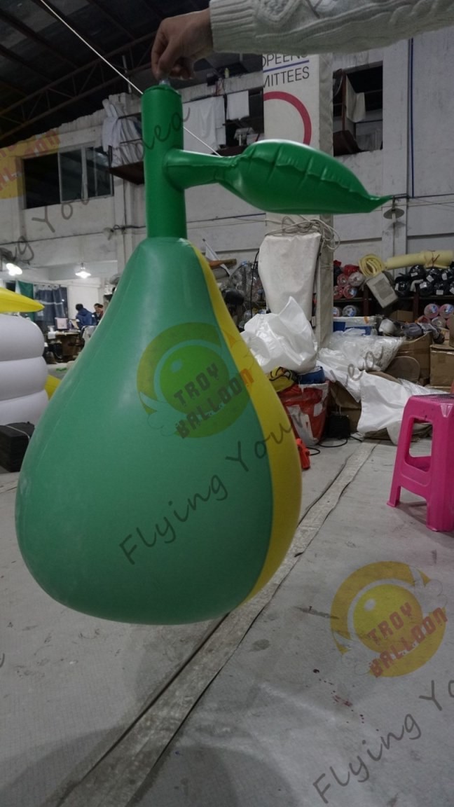 3ft Inflatable Pear Fruit Shaped Balloons With Screen Printing EN71 ASTM