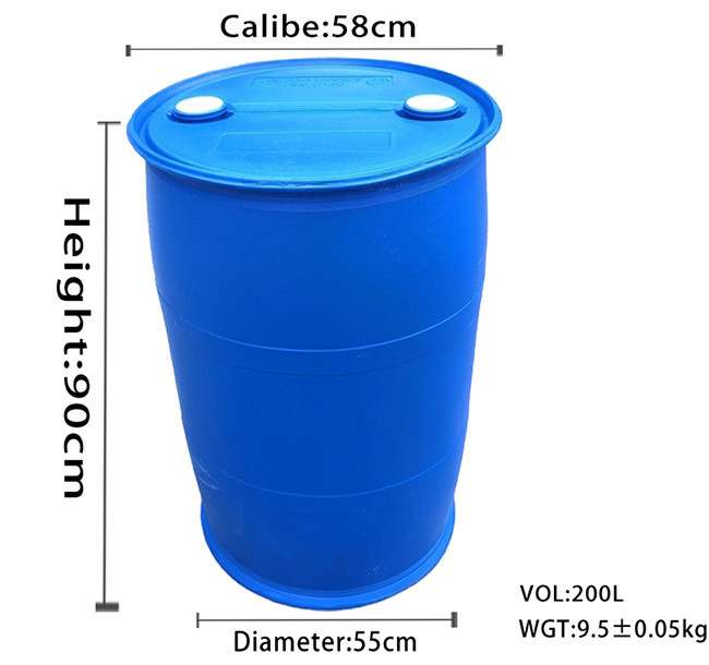 200L UN Rated HDPE Blue Drums Closed Head Chemical Plastic Drum