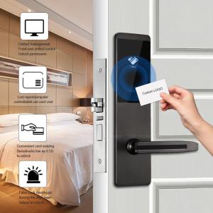 Wholesale RFID Card Mechanical Key Hotel Smart Locks Smartphone Access Black Aluminium Alloy from china suppliers