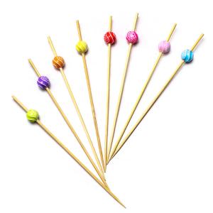 Wholesale Colorful Spot Ball Decorative Bamboo Food Picks In Bulk FDA approved from china suppliers