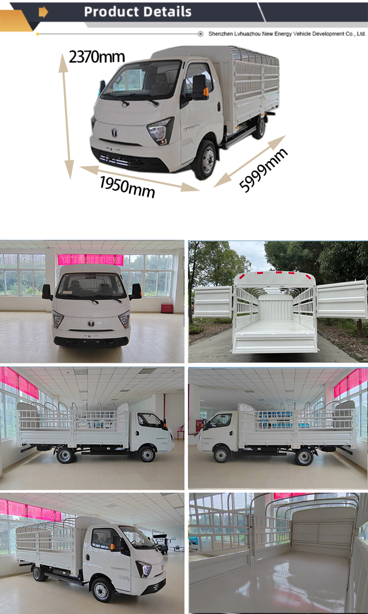 Electric Cargo Van 3.95m 4.01m 3.6m Mini Truck with 2 Seats and 0.5 Hour Charging Time