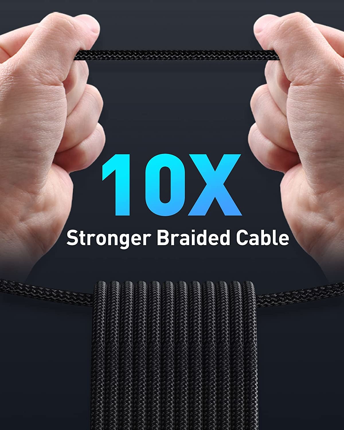 USB C Straight USB Cable 100w Pd 5a Qc 4.0 Fast Charging Zinc Alloy Nylon Braided