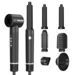 Black Fast Heating Air Wrap Curler Multifunction Hair Styler Prevent Frizzy Hair