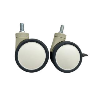 Wholesale TPR Hospital Bed Caster Wheels 125MM Twin Wheels Medical Trolley Castors With Brake from china suppliers