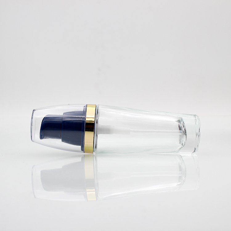 Clear OEM Liquid Foundation Bottles Cosmetic Glass Packaging