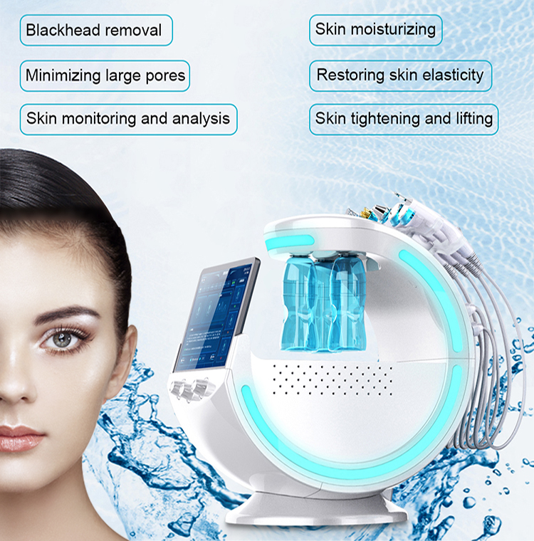 Intelligent Hydrafacial Dermabrasion Machine 7 In 1 Hydra Machine Stationary