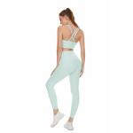 Nylon Light Green Lightweight Women Yoga Bra Sets Active Stretch Yoga Fitness