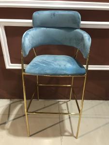 Wholesale Strong Load Bearing 49cm Flannel Wrought Iron Bar Chair from china suppliers