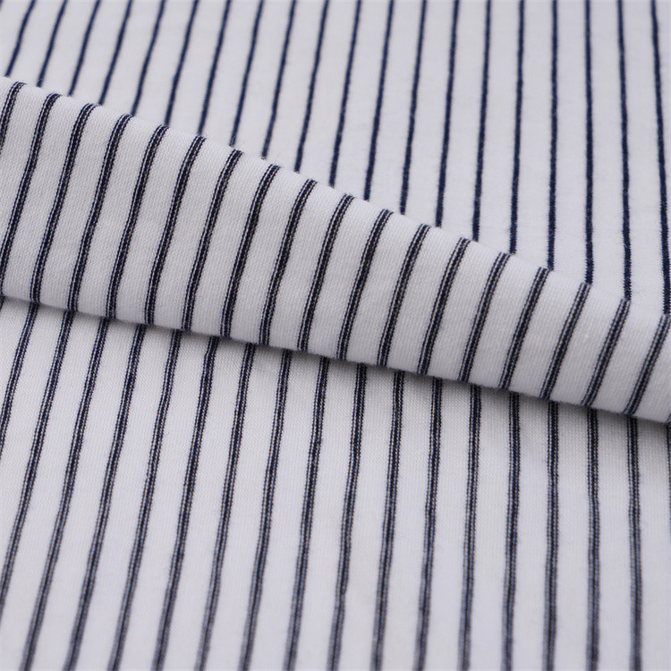 Skin-Friendly Environmentally Friendly Comfortable Striped Material Fabric For Casual Wear