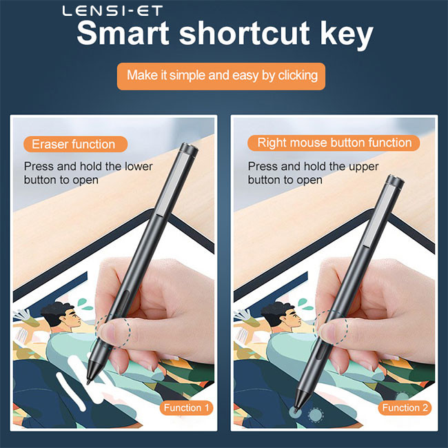 Active Aluminum Stylus Pen 4096 Levels Pressure Tilt Function Tablet Pens For Drawing