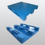 Warehouse steel reinforced plastic pallet