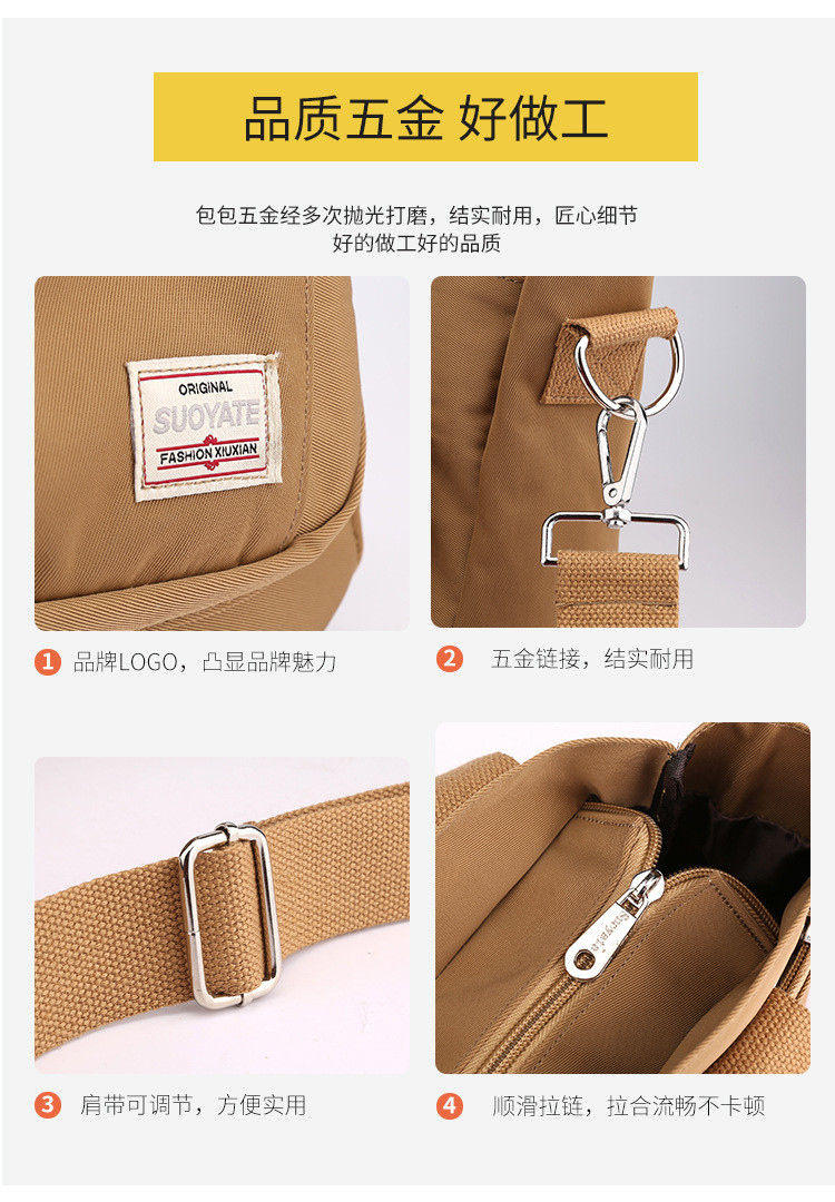 2024 NEW ATMOSPHERIC MOMMY BAG LARGE CAPACITY SINGLE SHOULDER HAND CROSSBODY BAG NYLON FABRIC CASUAL WOMEN'S SHOULDER