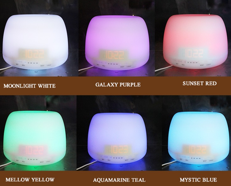 Working Time Settable 400ml Aroma Diffuser With Alarm Clock