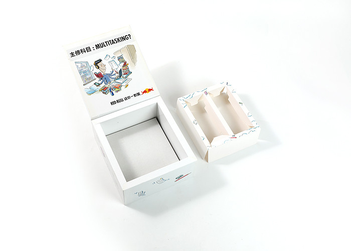 CMYK Food Storage Cardboard Boxes Tray With Drink Holder