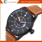Fashion Casual Watch Stainless Steel Casual Watches Man Genuine Leather Band