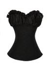 Sexy busty corset dress lingerie with ruffle bra