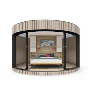 Wholesale Customized Color Galvanized Steel Square Tubes Main Structure Prefabricated Wooden Round House Garden Hotel Wooden House from china suppliers