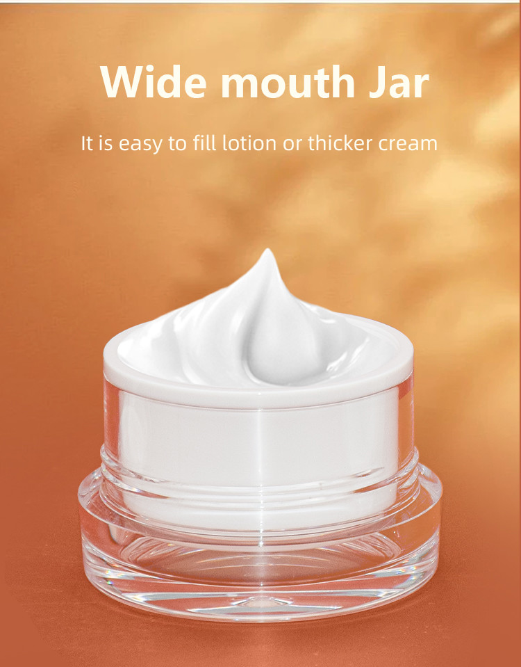 50g Acrylic Face Cream Jar Full Electroplating For Skin Care