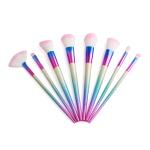 Hot sale 8 pcs Cosmetic rainbow makeup brush, fashion makeup brush set