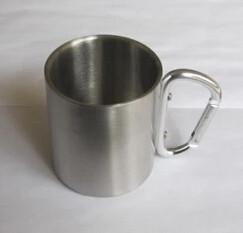 Wholesale New promotion gift creative product stainless Portable steel carabiner cup mug from china suppliers