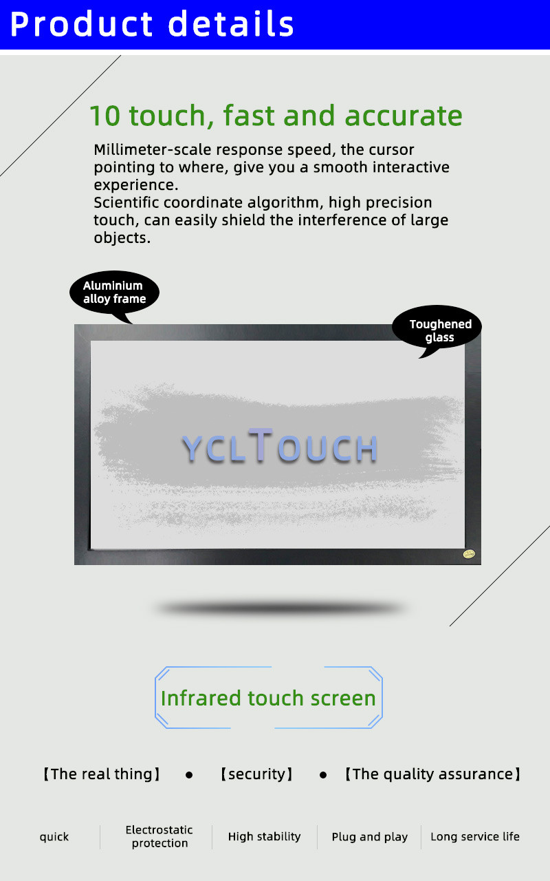 19 Inch Infrared Multi Touch Screen Overlay 16:10 32768x32768