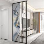Black Decorative Metal Panels Aluminum Screen Dining Partition Room Divider