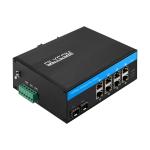 10/100/1000Mbps Managed Industrial POE Fiber Switch 9.6KB Jumbo Frame
