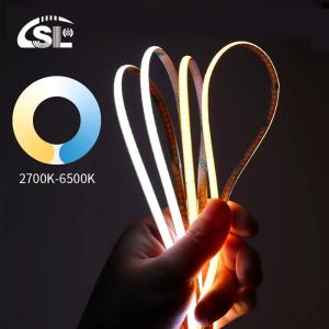 Wholesale Ultrathin 5mm 10mm 3Wires 2700-6500K Dimmable Bicolor LED COB Strip for Room Decoration from china suppliers