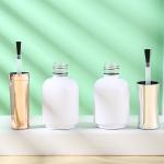 Glass Uv Gel Nail Polish Bottle with Silver Gold Cap 7ml 9ml 11ml 12ml 15ml