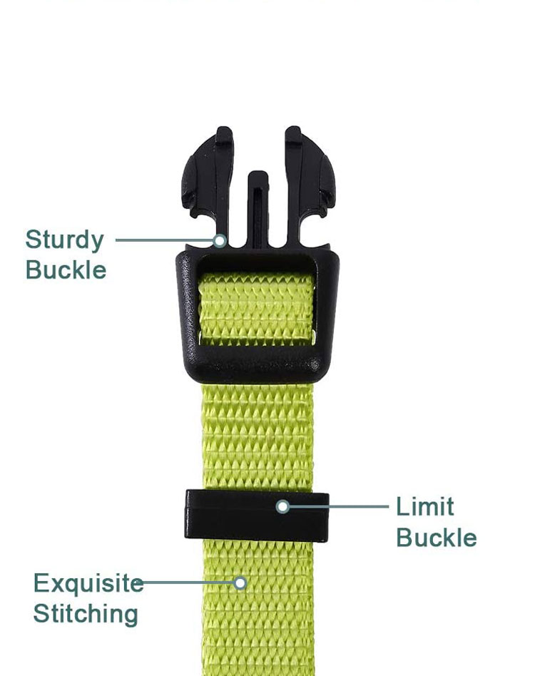 Woven Logo Harness Leash Set Nylon Soft Pet Dog Collar Multiple Colour