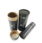 Custom Kraft Paper Black Tube Packaging Round Gift Box For Skincare
