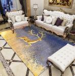 Polyester Fiber Living Room Floor Carpets Modern Simple Household Bedroom Sofa