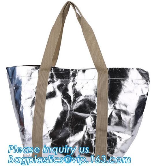 Cheap Lightweight Cheap Brown Custom Made Print Logo Water-proof Tyvek Paper Tote Shopping Bageco reusable promotion gif