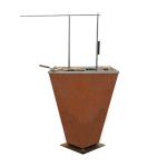 Outdoor Custom Steel Grill Natural Oxidized Camping Wood Storage