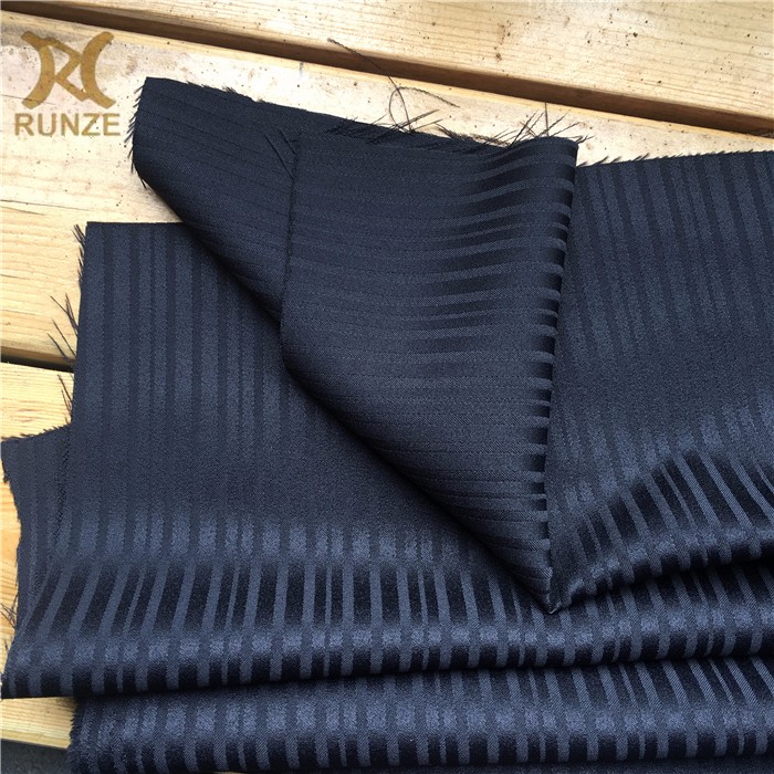 150D*300D Woven 100% Polyester Dobby Jacquard Stripes Fabric For Shirts Technics woven