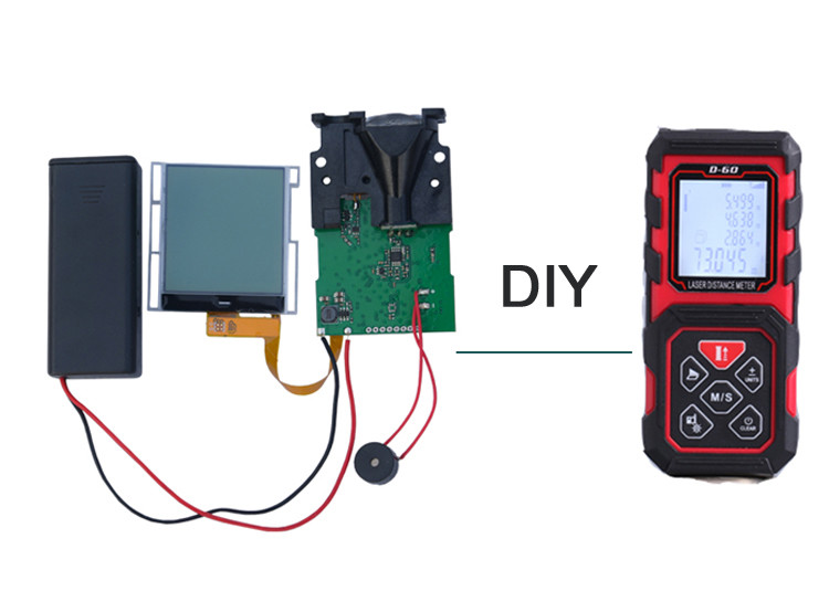 120m Laser Measurement Sensor 393Ft Backlit LCD Electric Range Small Distance Sensor Modules