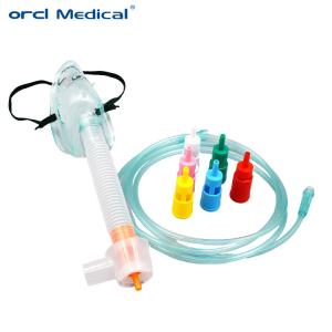 Wholesale Transparent / Green Non Rebreather Oxygen Mask Disposable Adjustable Venturi Mask 7 Diluters from china suppliers