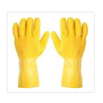 Yellow Waterproof Outdoor Rubber Chemical Resistant Gloves