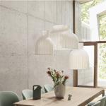 Modern Chinese Style Silk Led Ceiling Chandelier For Living Room Bedroom paper