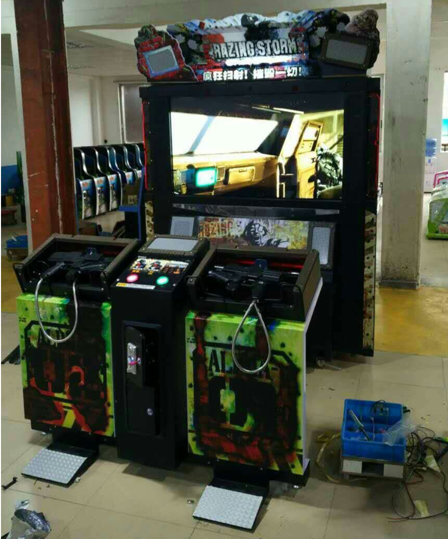 Double Players Razing Storm Arcade Machine Arcade Cabinet Shooter High End