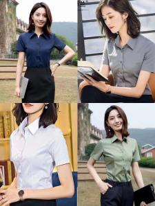 Wholesale Lady Fashion Polo Shirts Long Short Sleeve Regular Shirts Formal Dress Kcs3 from china suppliers